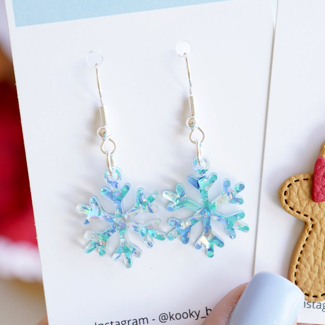 Acrylic Snowflake Earrings