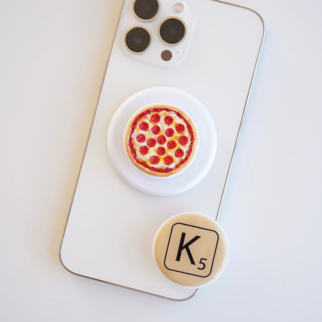 Phone Pop Socket - Pizza & Scrabble