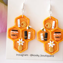 Load image into Gallery viewer, Beehive Bookshelf  Earrings
