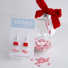 Load image into Gallery viewer, Peppermint Bauble Earrings
