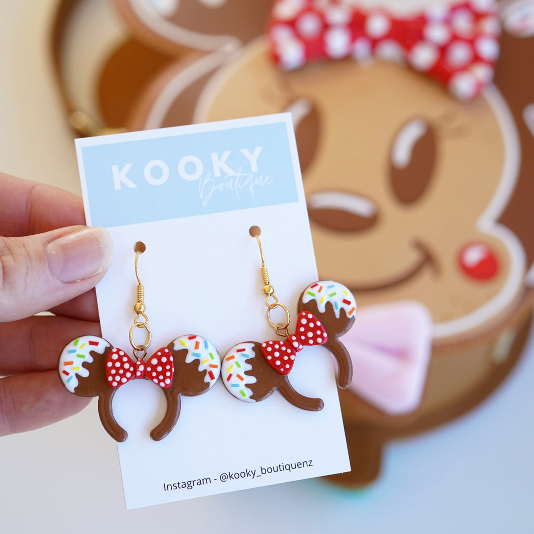 Gingerbread Mouse Ears Earrings