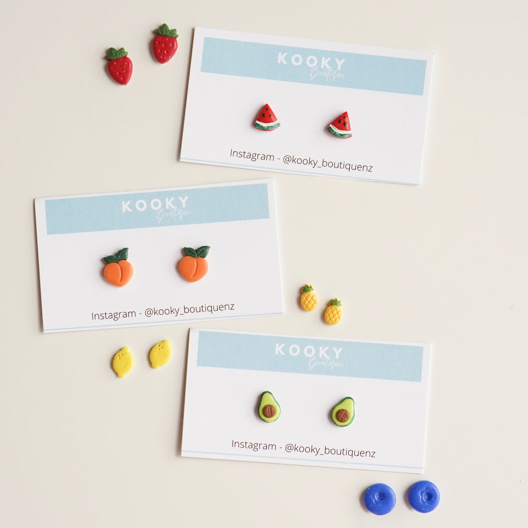 Summer Fruit Stud Earrings