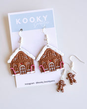 Load image into Gallery viewer, Classic Gingerbread Man  Earrings, Necklace, Hair Clips
