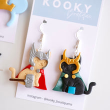 Load image into Gallery viewer, Thor &amp; Loki Cats Earrings
