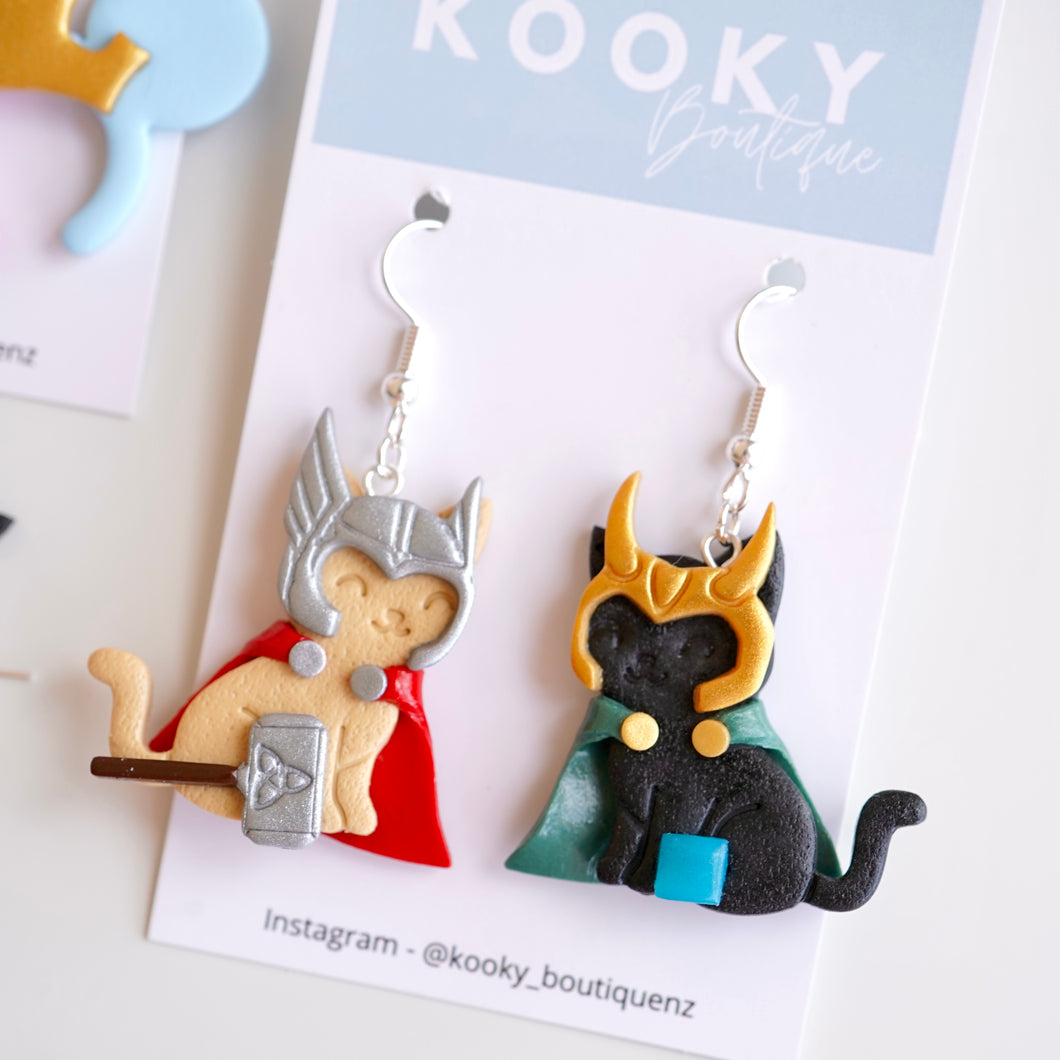 Thor & Loki Cats Earrings