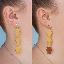 Load image into Gallery viewer, 3 Drop Tiny Teddy Earrings
