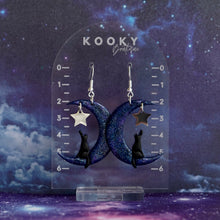 Load image into Gallery viewer, Moon Cat &amp; Dog Earrings
