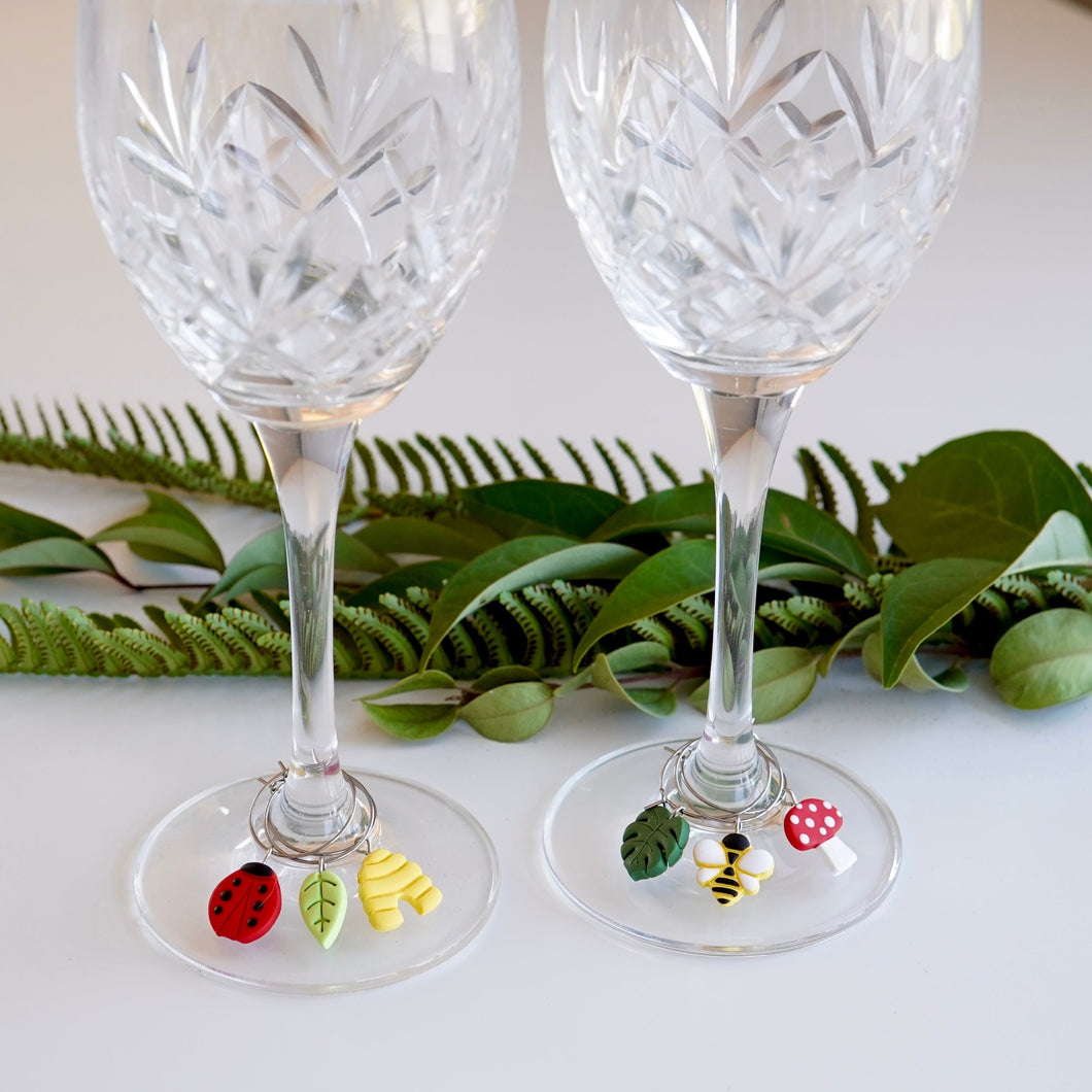 Wine Glass Charms - Into the Garden