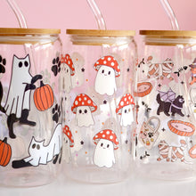Load image into Gallery viewer, Glass Cup - Halloween 2025 (Cats &amp; Ghosts)

