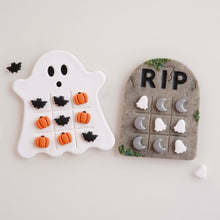 Load image into Gallery viewer, Tic Tac Toe Board Game - Halloween Ghost &amp; RIP Tombstone
