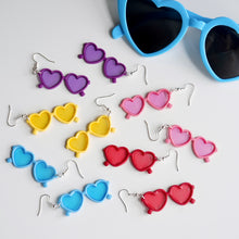 Load image into Gallery viewer, Heart Sunglasses Earrings
