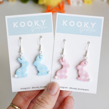 Load image into Gallery viewer, Gingham Bunny Earrings
