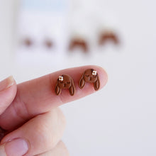 Load image into Gallery viewer, Triple Chocolate Bunny Earrings
