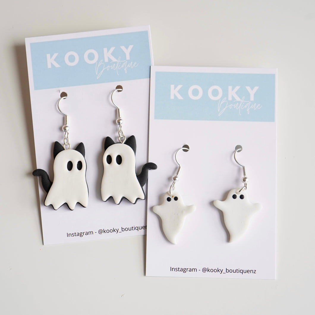 Cat Ghost & Ghost Earrings 2025