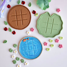 Load image into Gallery viewer, Tic Tac Toe Board Game - Wood Log, Lily Pad &amp; Koi Pond
