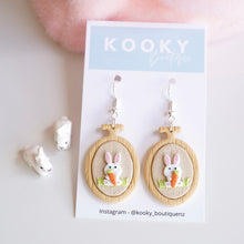 Load image into Gallery viewer, Bunny Embroidery Earrings
