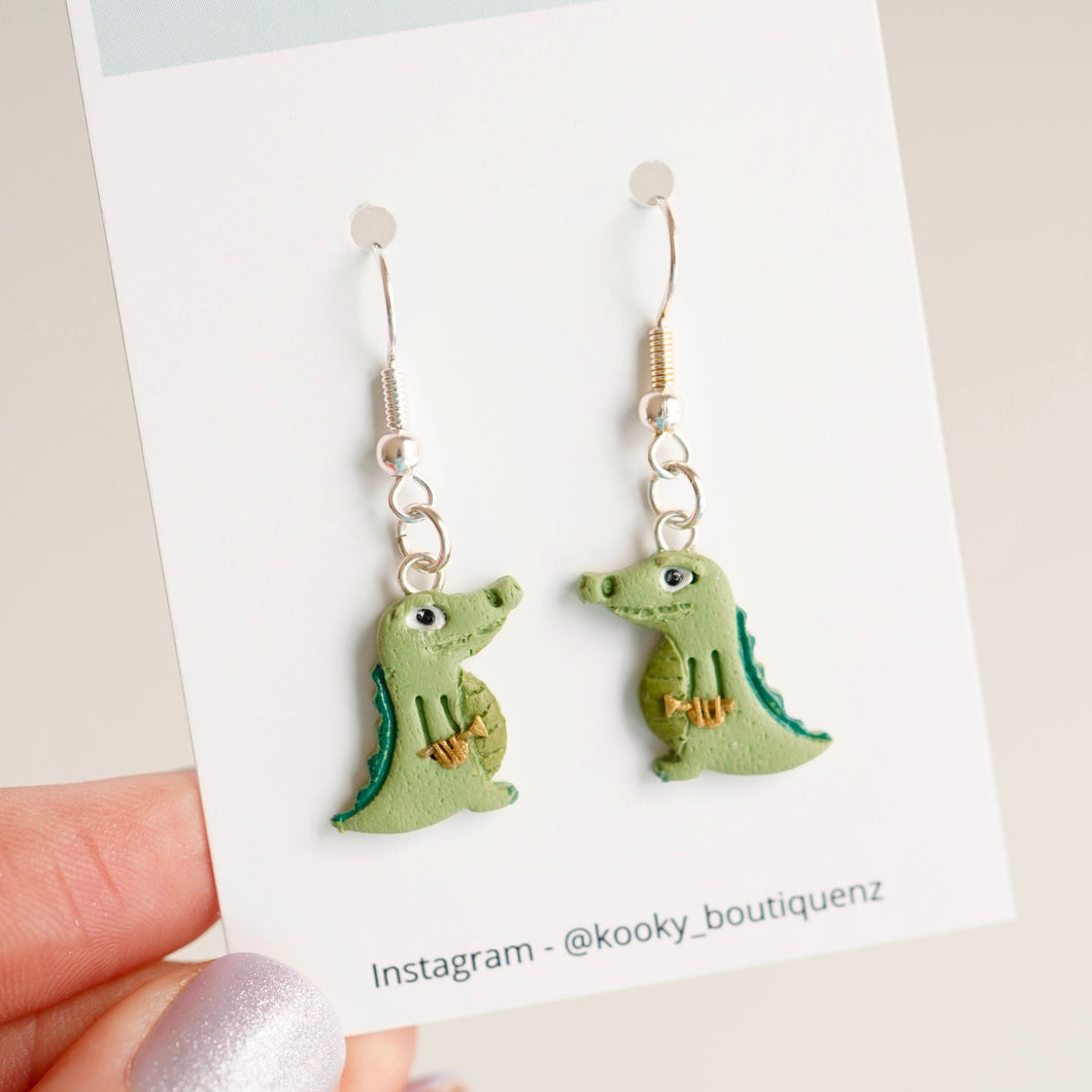 Louis the Alligator Earrings