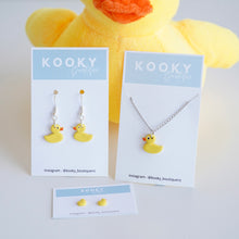 Load image into Gallery viewer, Duck Earrings &amp; Necklace
