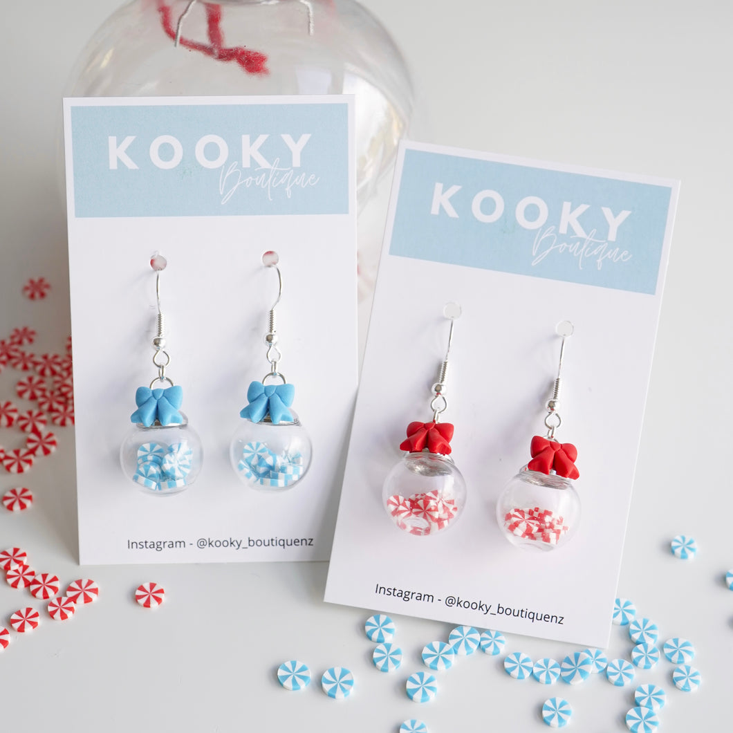 Peppermint Bauble Earrings