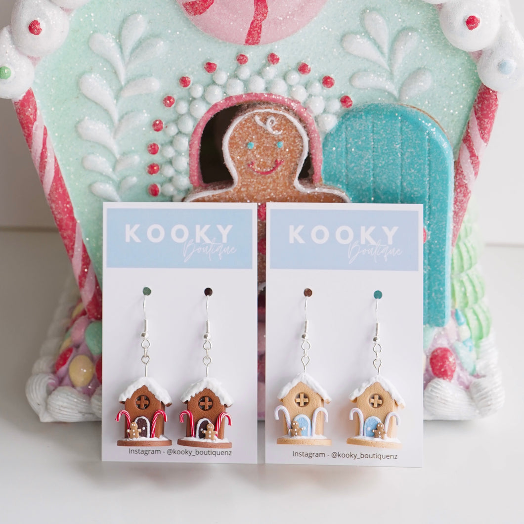 3D Gingerbread House Earrings (2023)