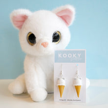 Load image into Gallery viewer, Cat Ice Cream Earrings
