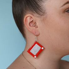 Load image into Gallery viewer, Etch-A-Sketch Earrings
