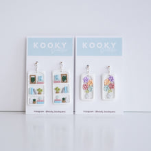 Load image into Gallery viewer, Bookshelf Rectangle Earrings

