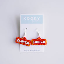 Load image into Gallery viewer, Carnival Sign Earrings
