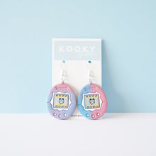 Load image into Gallery viewer, Tamagotchi Earrings - Limited Edition Pink/Purple/Blue
