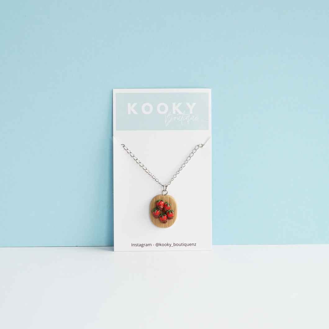 Strawberry Board Necklace
