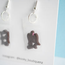 Load image into Gallery viewer, Chocolate Fish Bag Earrings
