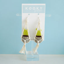 Load image into Gallery viewer, Cactus Hanging Plant Earrings
