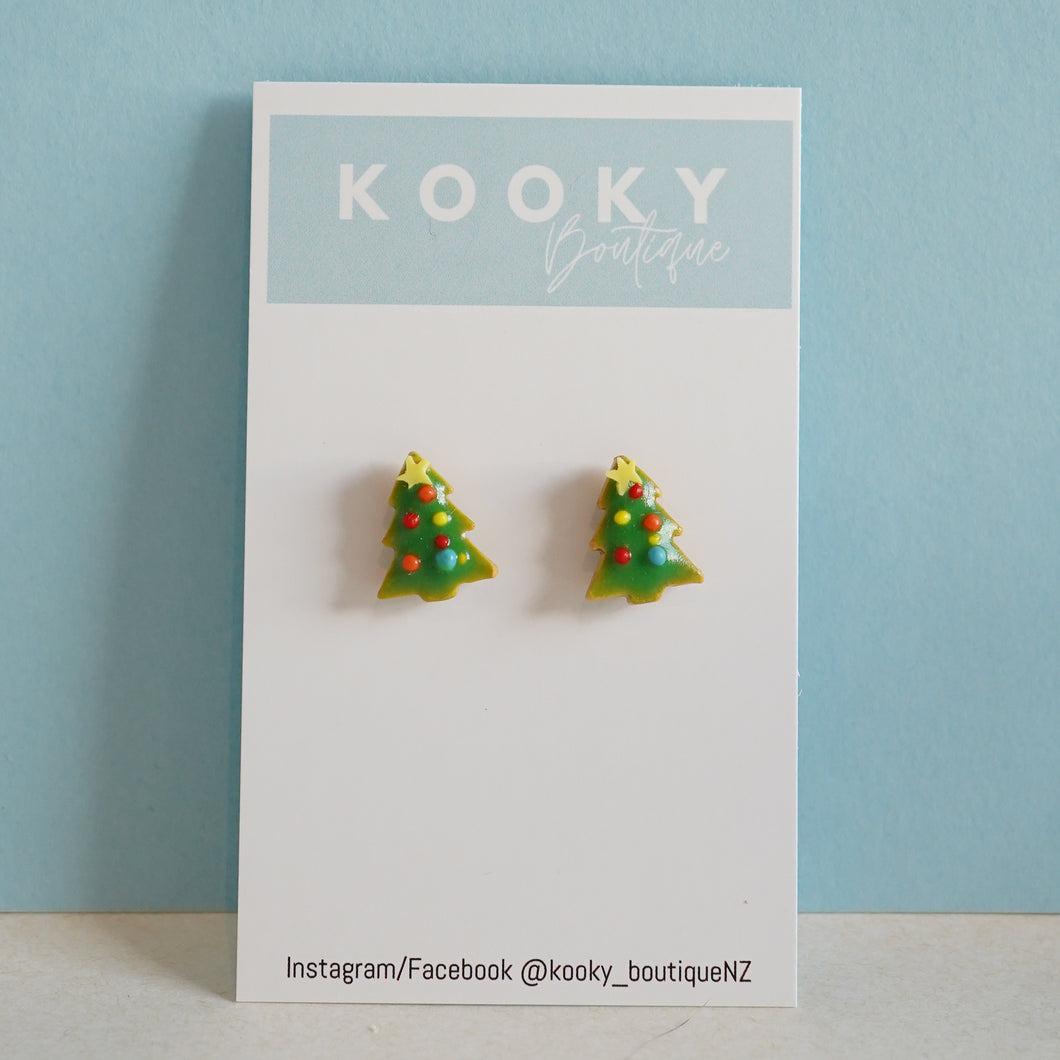 Sugar Cookie Christmas Tree Earrings