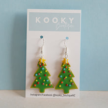 Load image into Gallery viewer, Sugar Cookie Christmas Tree Earrings
