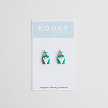 Load image into Gallery viewer, St Patrick&#39;s Day Gnome Earrings
