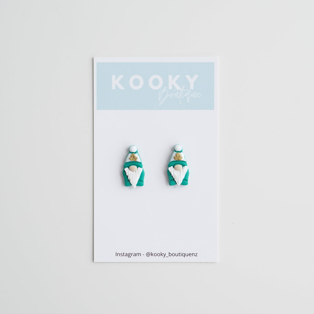 St Patrick's Day Gnome Earrings