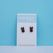 Load image into Gallery viewer, Chocolate Bunny Earrings

