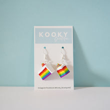 Load image into Gallery viewer, Rainbow Cake Hanging Earrings
