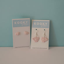 Load image into Gallery viewer, Pink Flower Cup Earrings
