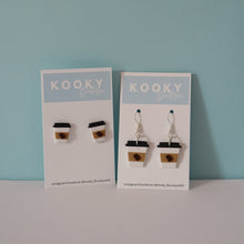 Load image into Gallery viewer, Hot Chocolate Takeaway Cup Earrings
