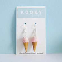 Load image into Gallery viewer, Large Single Scoop Ice Cream Earrings
